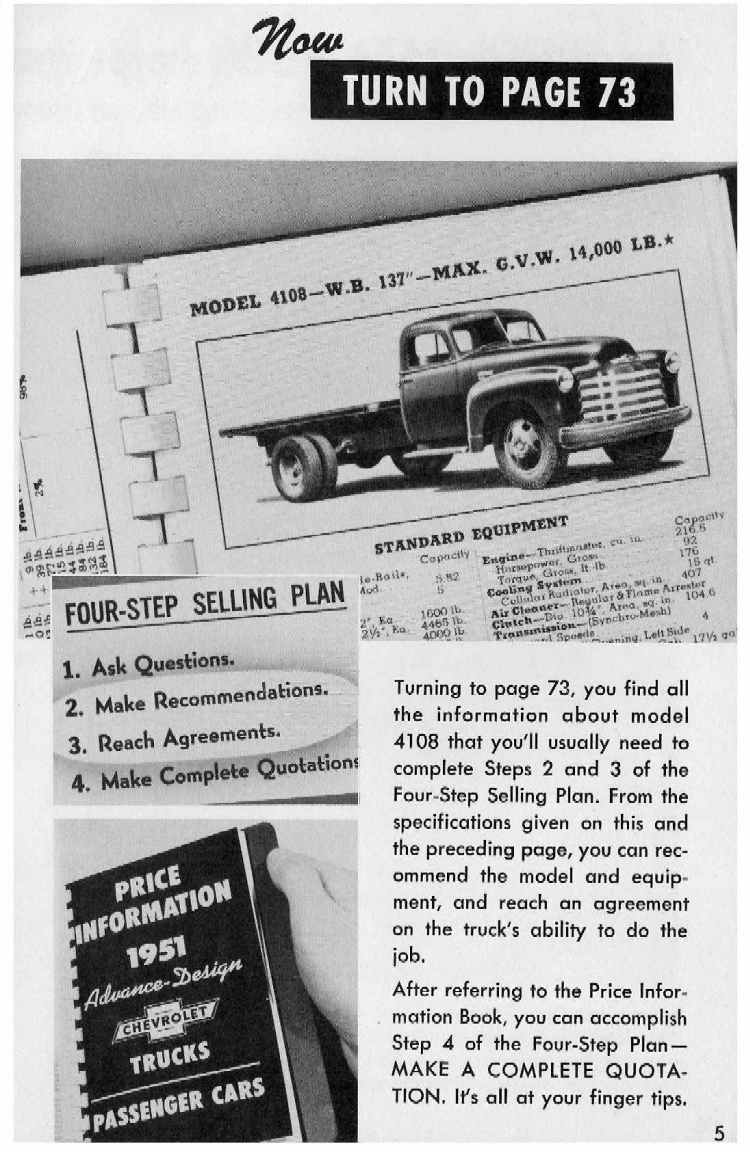 1951 Chevrolet Trucks GM At Your Fingertips Booklet Page 6
